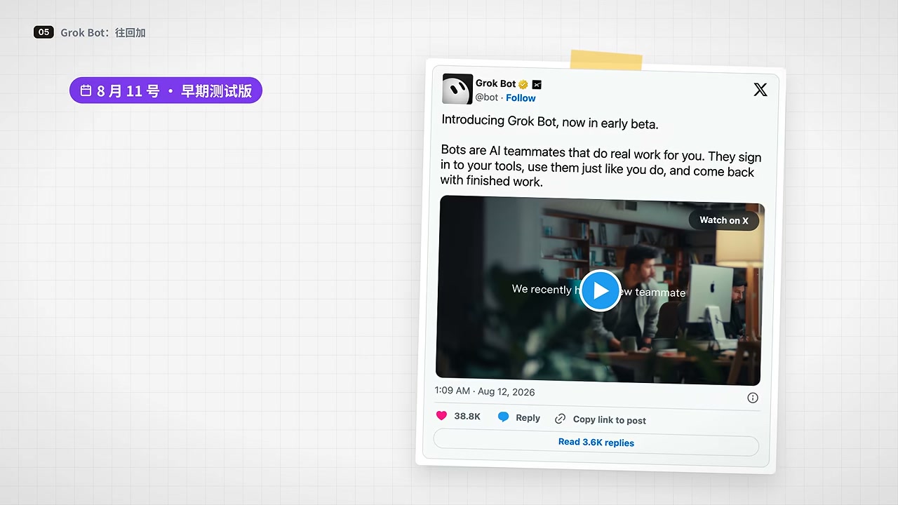 Grok Bot early beta announcement: an AI teammate signs into your tools and does the work for you