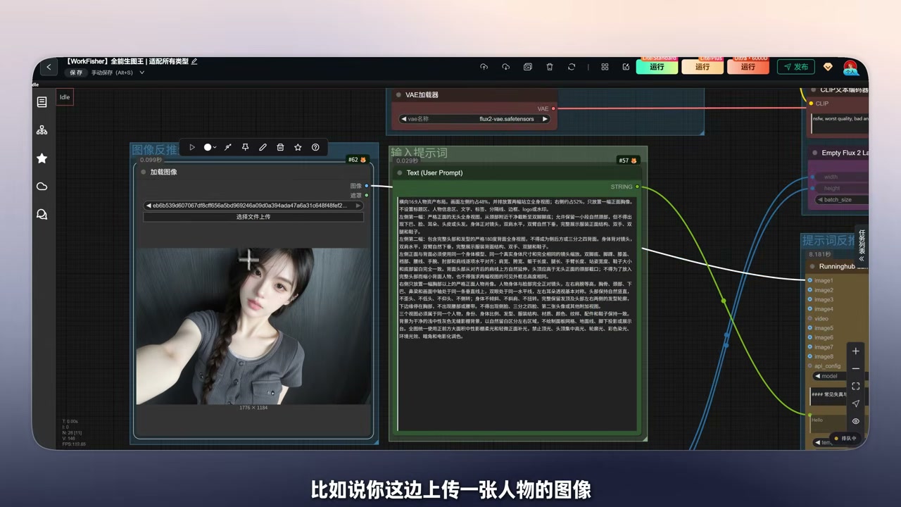 Character image combined with a multi-view sheet into a design sheet